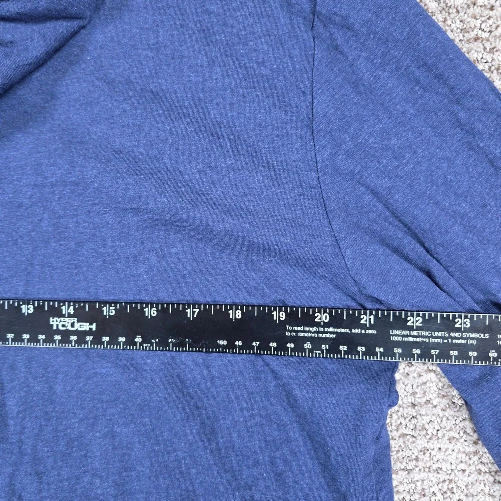 Polo Ralph Lauren Mens Blue Long Sleeve Hooded T Shirt Size Large Red Pony Logo